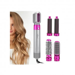 Perie de par cu uscator, multifunctional, 5 in 1, creponat, ondulat, indreptat, ceramica
