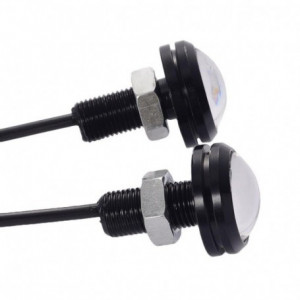 Set 2 Leduri auto smd, 12V, 9W, 18 mm, Albastru