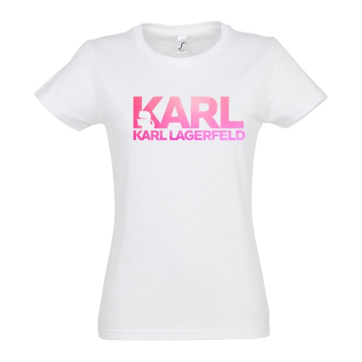 Tricou alb dama ''KLD''