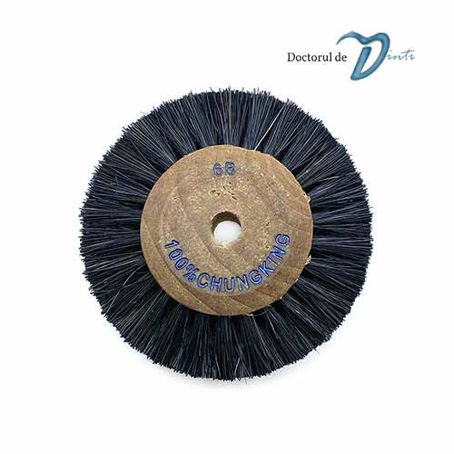Perie 2 randuri peri medii corp lemn 60mm