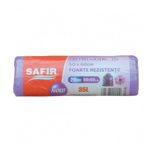 Saci deseuri menajere 20buc 35L mov