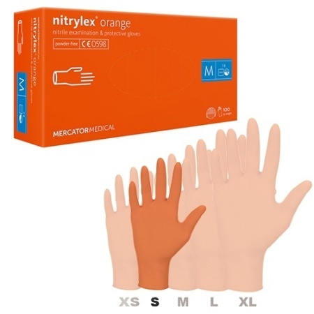 Manusi Nitrylex Portocaliu nepudrate S