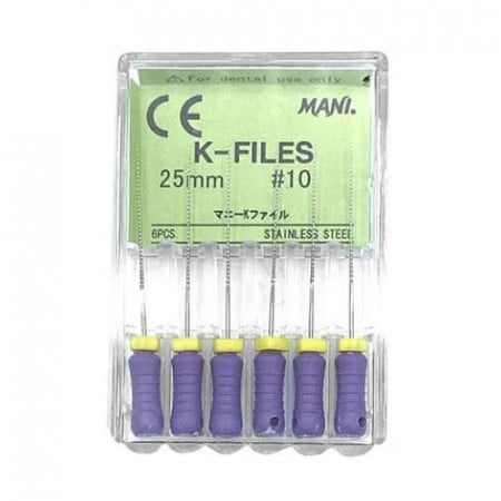 Ace endodontice Kerr files 10 25mm MANI