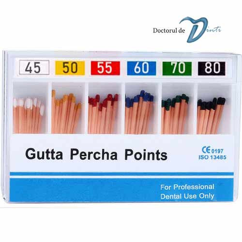 Conuri gutaperca Endo Points asortate seria II 45-80