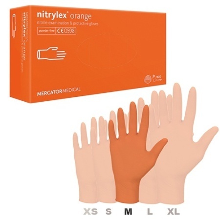 Manusi Nitrylex Portocaliu nepudrate M