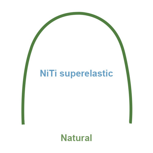 Arcuri NiTi superelastice natural 10buc