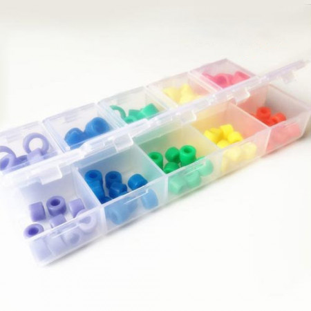 Inele silicon codare instrumente set 8 culori