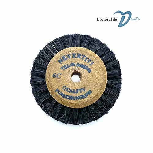 Perie 2 randuri peri scurti corp lemn 54mm