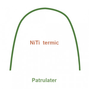 Arcuri NiTi termice patrulatere 5buc