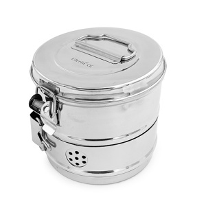 Casoleta Inox Sterilizare Instrumentar Medical 12.5x12.5cm