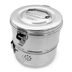Casoleta Inox Sterilizare Instrumentar Medical 15x15cm