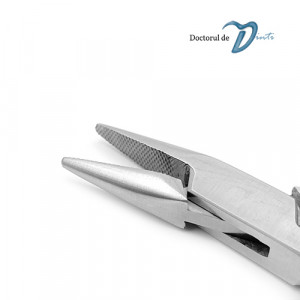 Cleste ortodontie striat pentru arcuri de sarma 12cm