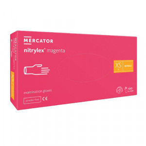 Manusi stomatologie Nitrylex Roz Magenta nepudrate XS