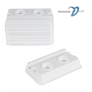Placute pad plastic mixare materiale dentare 2 sloturi