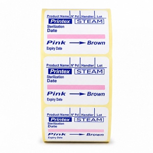 Rola de 500 Etichete Sterilizare 3 Linii 28x29mm Printex
