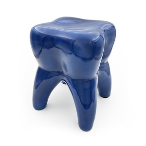 Scaun Forma Dinte Albastru 32cm