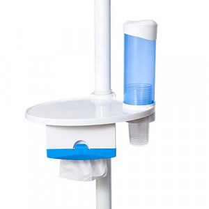 Dispenser 3 in 1 albastru pahare servetele tavita unit