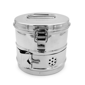 Casoleta Inox Pentru Sterilizare Instrumentar Medical 12.5x12.5cm