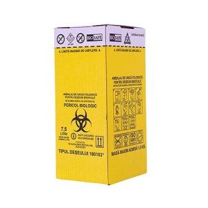 Cutie Carton Cu Sac 7.5L Deseuri Medicale