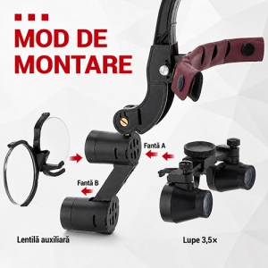 Kit Complet cu Lupe 2.5x, 3.5x, 6x plus 4 Lentile si Lampa Frontala LED - Img 5