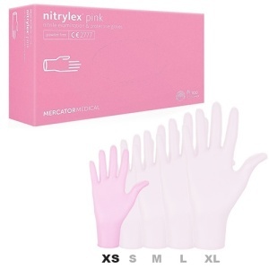 Manusi Nitrylex Roz nepudrate XS