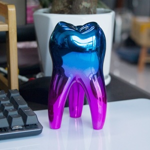 Dinte Decorativ Model Gradient Albastru-Mov 14 cm 