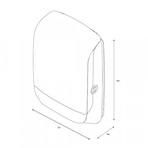 Dimensiuni dispenser prosoape hartie Z Katrin alb