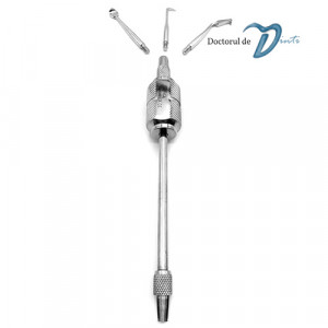 Instrument scos coroane dentare manual 3 varfuri