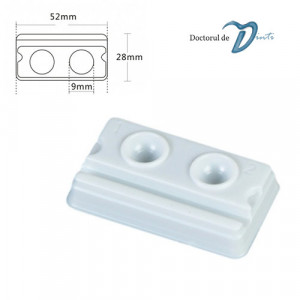 Placuta pad din plastic mixare materiale dentare 2 sloturi