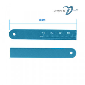 Dimensiuni Rigla endodontica metal color gradata B010B