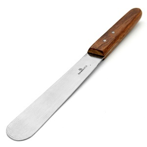 Spatula Inox 22mm Gips Alginat Cu Maner Lemn