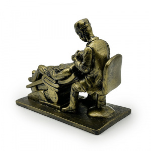 Statueta medic stomatolog si pacient bronz DE900