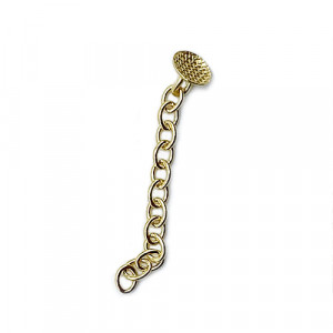Buton tractiune rotund cu lant gold 2 bucati