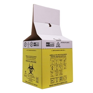 Cutie Carton Cu Sac 40L Pentru Deseuri Medicale