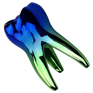 Dinte Decorativ Model Gradient Albastru-Verde 24 cm 
