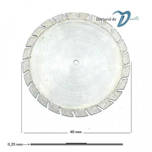 Dimensiuni disc diamantat sectionare modele gips 40 mm C08