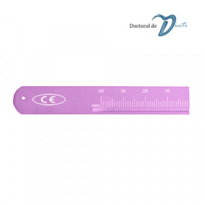 Rigla endodontica metal color gradata 40mm B010B mov