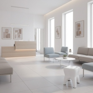 Scaun Decorativ In Forma Dinte Alb