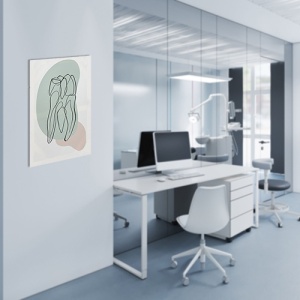 Tablou decorativ cabinet stomatologic molar desen liniar 45X60cm Y015