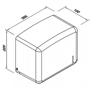 Dimensiuni dispenser prosoape hartie C:V-Fold 200 Foi