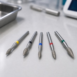 Freze Dentare Flacara Diamantate Pentru Turbina ECO