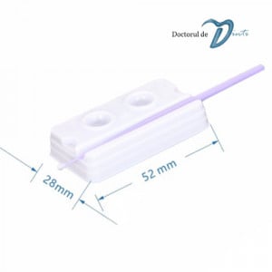 Dimensiuni Placuta pad plastic mixare materiale dentare 2 sloturi