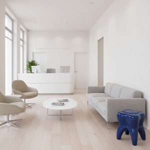 Scaun Decorativ Forma Dinte Culoare Albastru