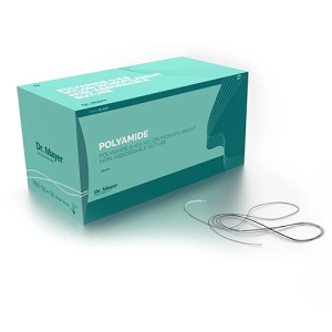 12 Fire Sutura Polyamide 4-0 Cu Ac de 20mm 3/8 Triunghiular Dr. Mayer