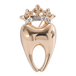 Brosa Molar Auriu Incoronat