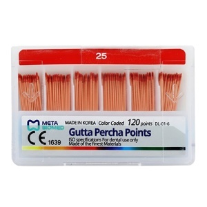 Conuri Gutaperca .02 Nr 25 120Buc Meta Biomed