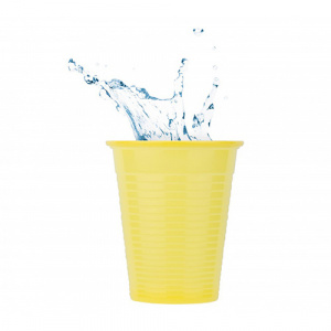 Pahare color PP 180ml Bournas 100BUC galben