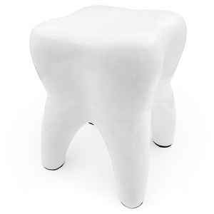 Scaun Forma Dinte Alb 42cm