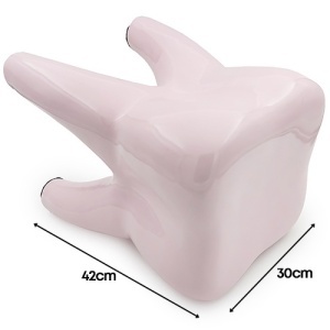 Scaun Decorativ Forma Molar Roz 42cm