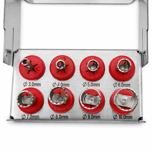 Set Freze Trephine Ø3.0 - Ø10.0 mm